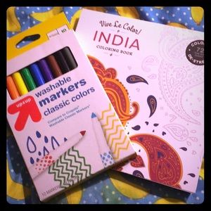 Markers & Coloring Book